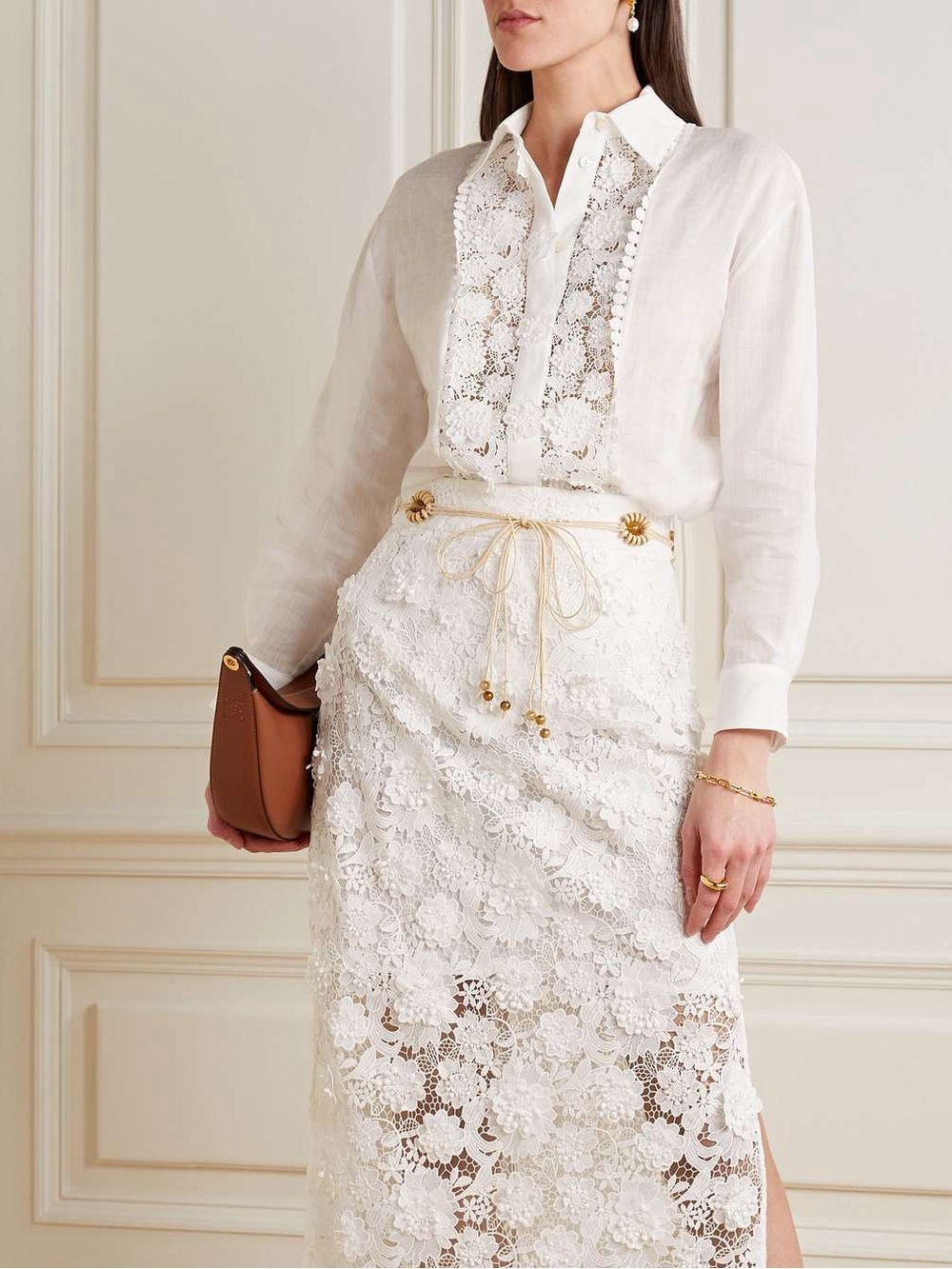 Zimmermann Raie lace flower shirt
